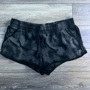 PINK tie dye sweat shorts